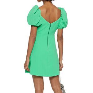 Alice + Olivia Dana Crepe Mini Dress in Green